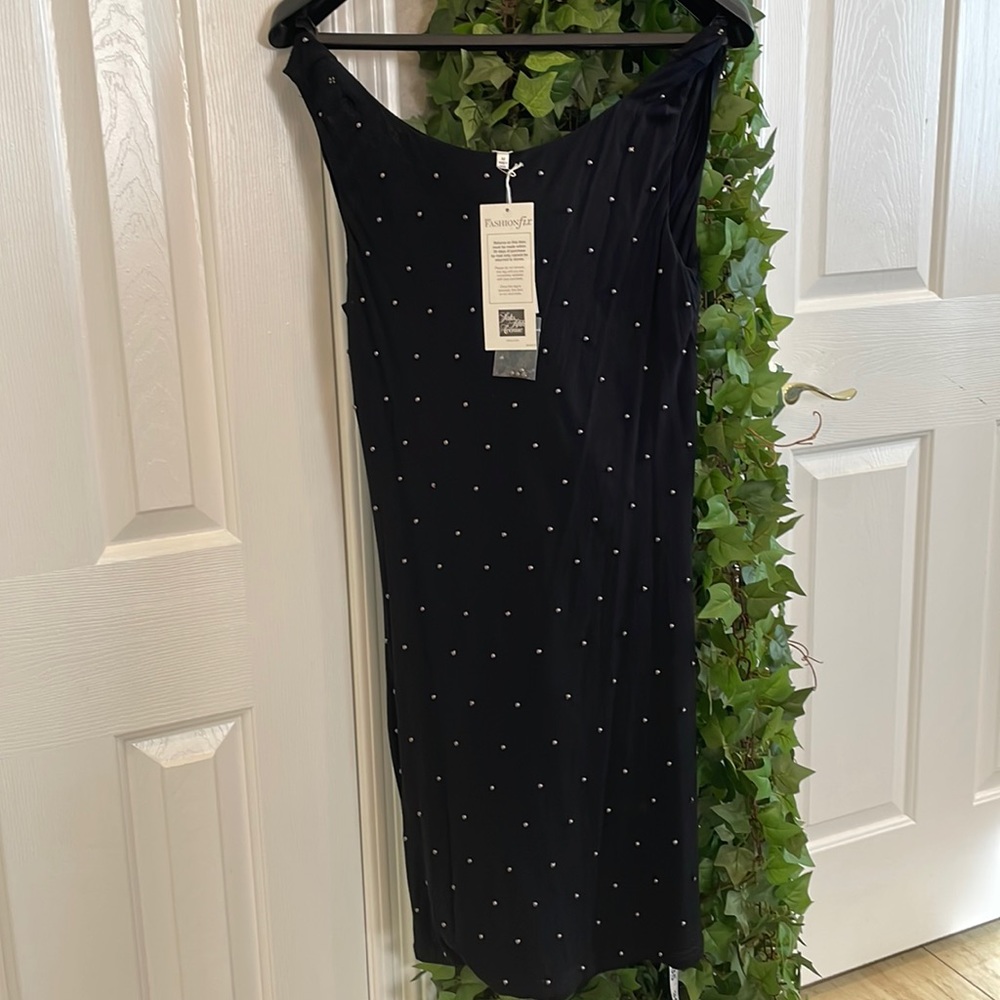 Saks Fifth Black Beaded Dress